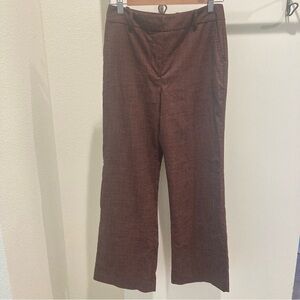 Worthington wide leg pants houndstooth rust orange and black